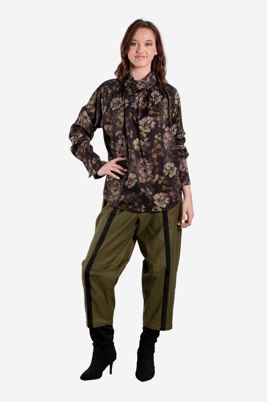 DEEANNE HOBBS HIGH NECK BLOUSE - ANTIQUE MEADOW - THE VOGUE STORE