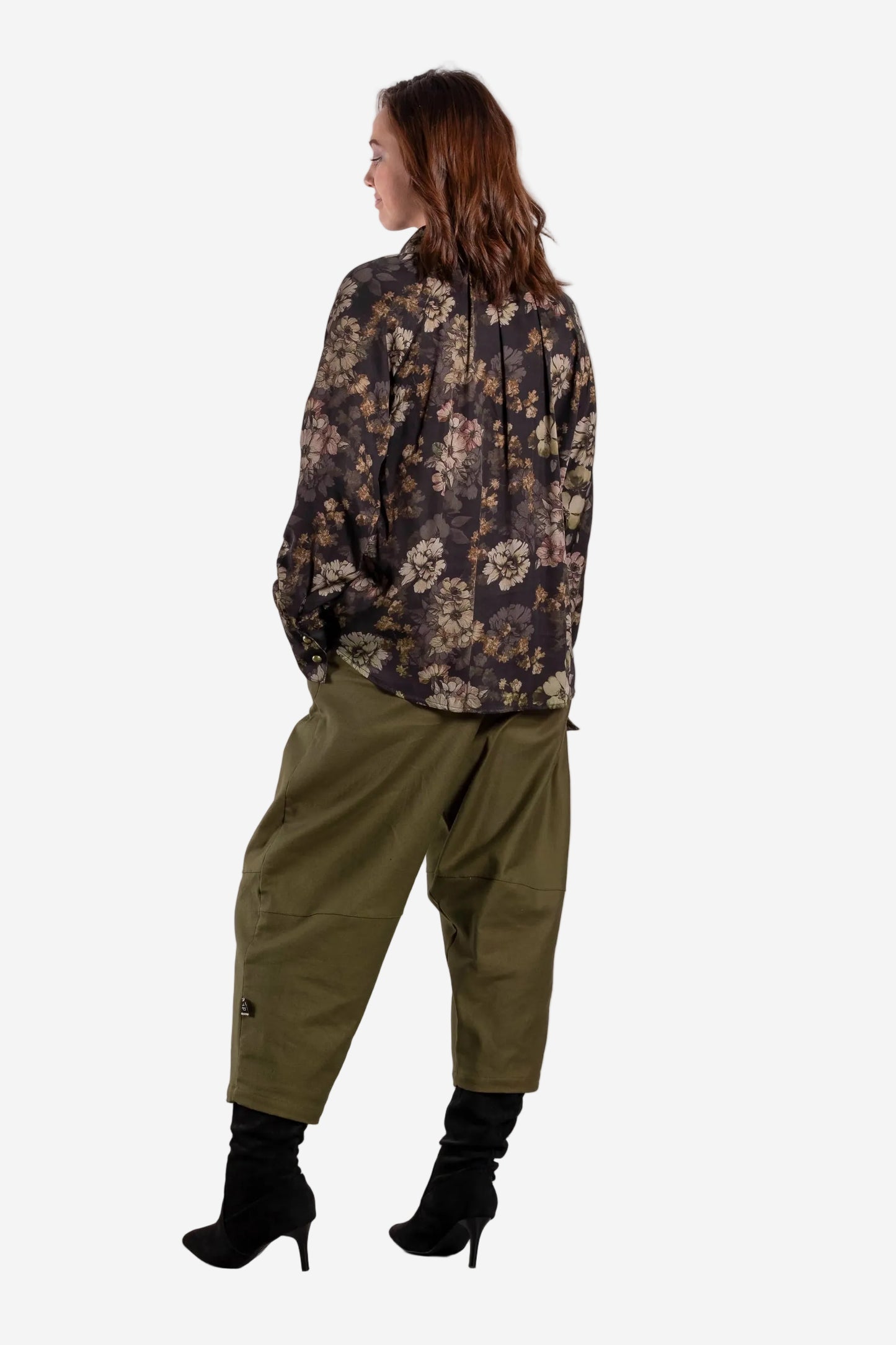 DEEANNE HOBBS HIGH NECK BLOUSE - ANTIQUE MEADOW - THE VOGUE STORE