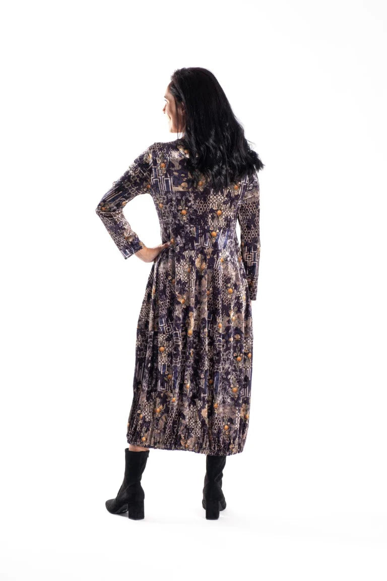 JELLICOE SANDERSON DRESS - CITRUS VELVET - THE VOGUE STORE