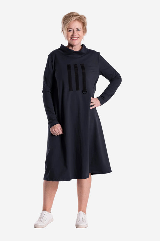 JELLICOE ZALA DRESS - INK - THE VOGUE STORE