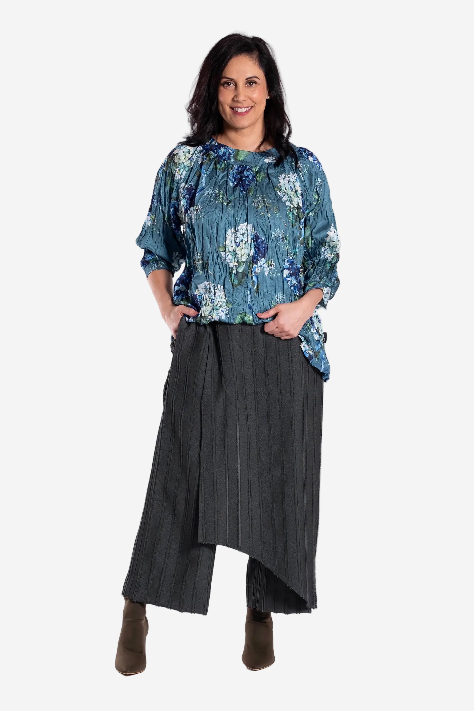 JELLICOE SURROUND TOP - MIDNIGHT GARDEN - THE VOGUE STORE