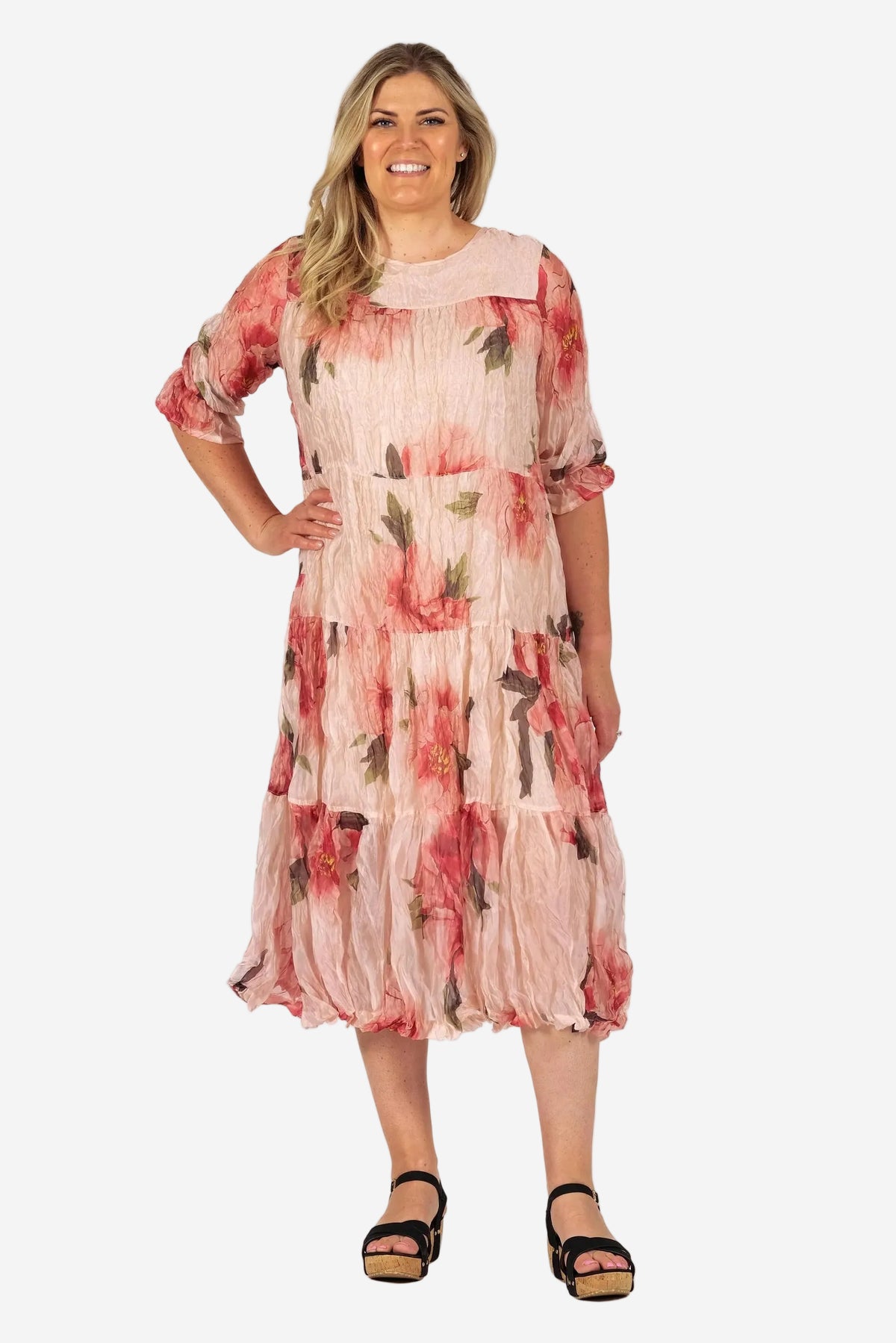 DEEANNE HOBBS CASCADE DRESS - ROSEWATER - THE VOGUE STORE