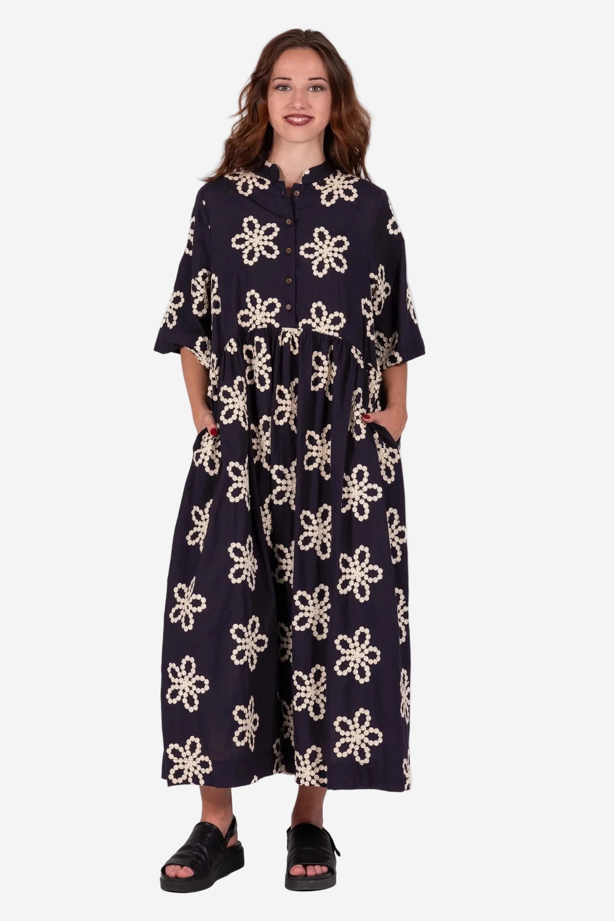 DEEANNE HOBBS BRYLEE DRESS - EMBROIDERED FIELD - THE VOGUE STORE
