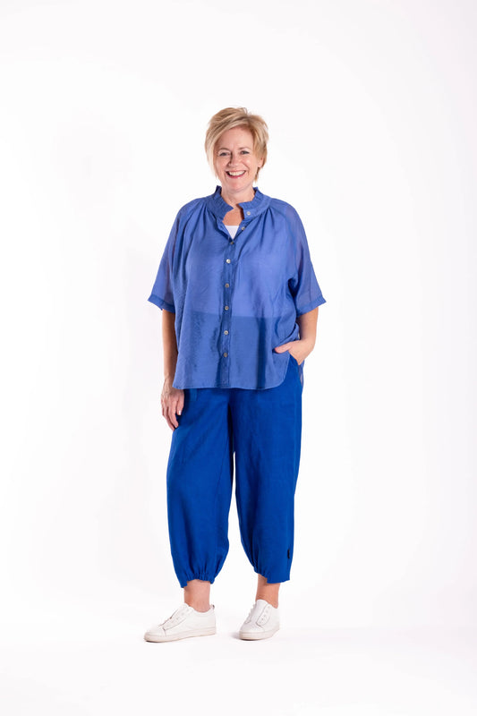 JELLICOE DELIGHT BLOUSE - CORNFLOWER BLUE - THE VOGUE STORE