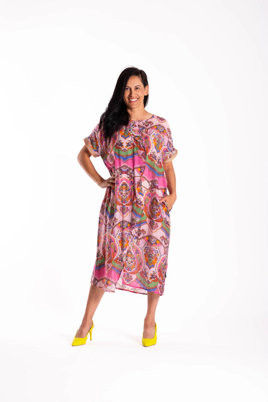 JELLICOE IMPRESSIONS DRESS - WALLPAPER - THE VOGUE STORE