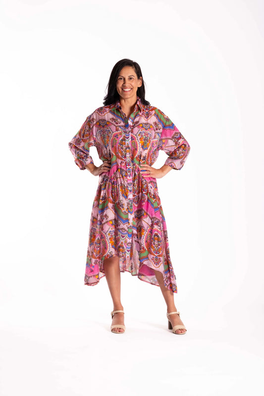 JELLICOE EMPIRE SHIRT DRESS - WALLPAPER - THE VOGUE STORE