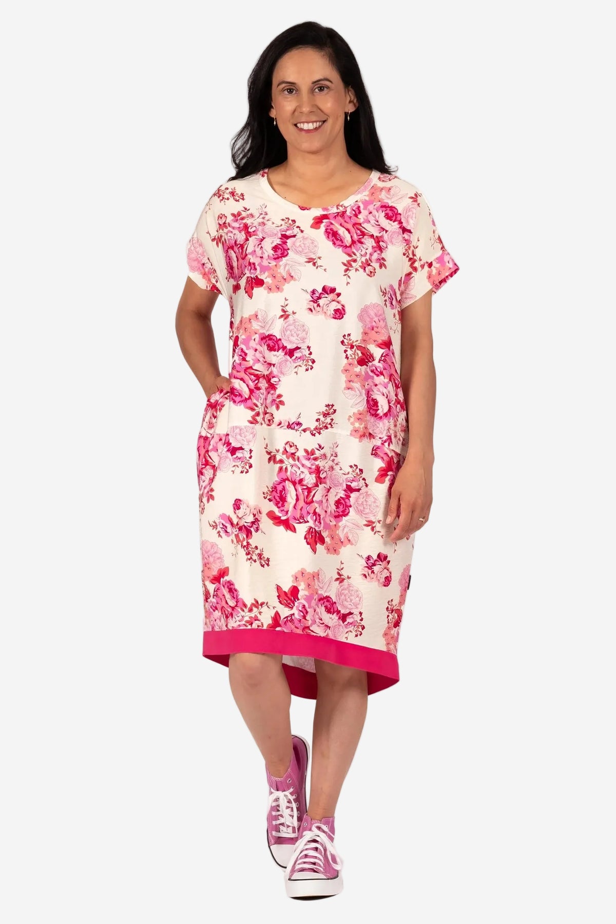 JELLICOE SYLAR DRESS - FLORAL CRUSH PINK - THE VOGUE STORE