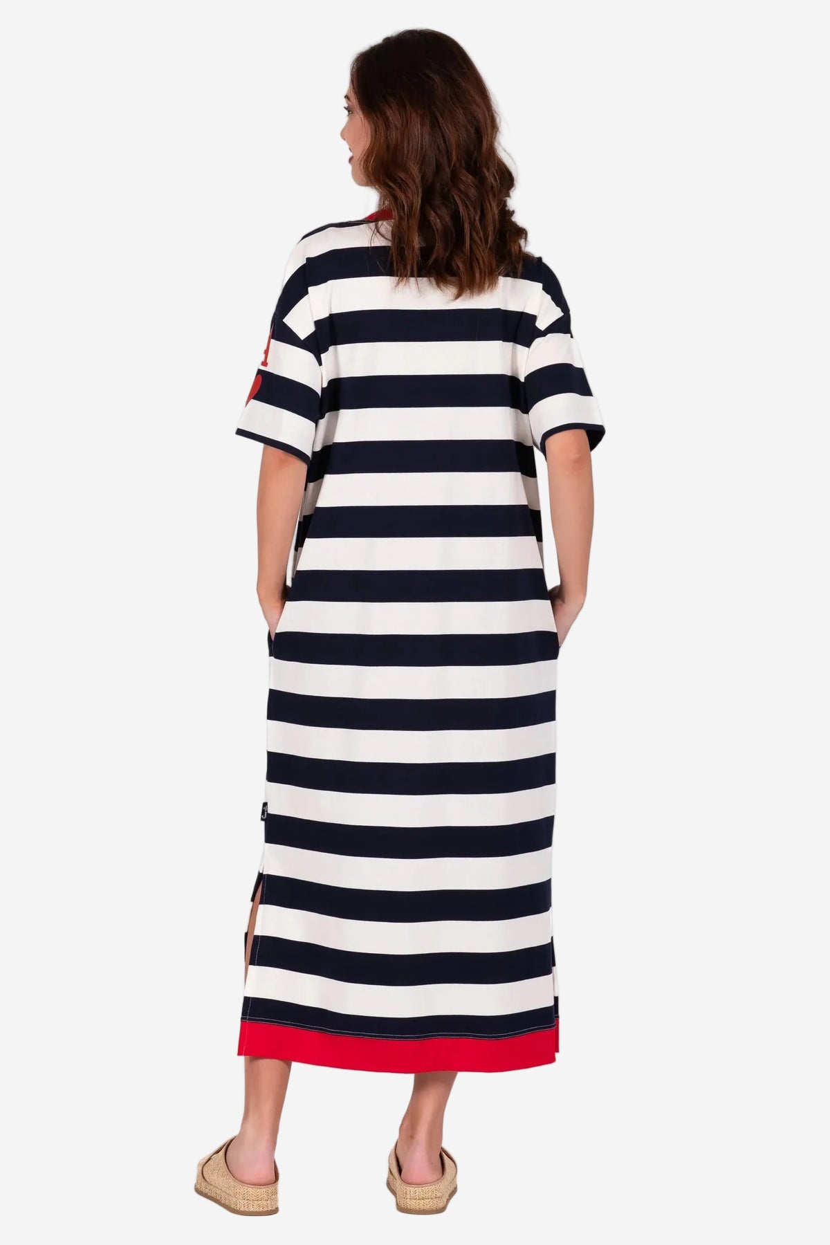 JELLICOE EVIE DRESS - NAVY STRIPE - THE VOGUE STORE