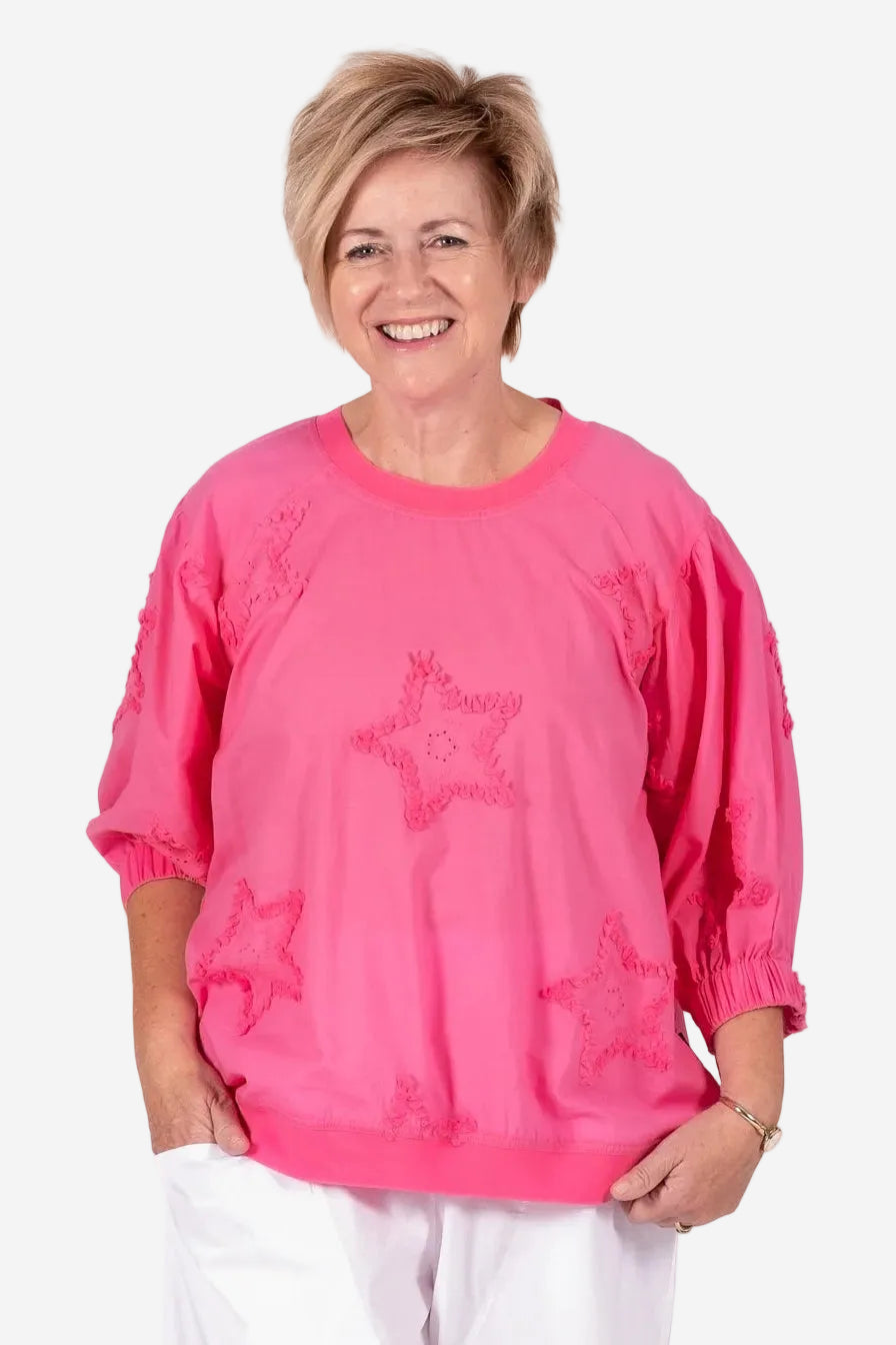 JELLICOE TEAM TOP - STARSTRUCK PINK - THE VOGUE STORE