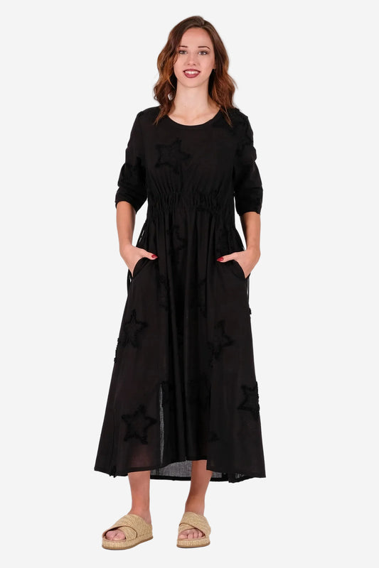 JELLICOE WILLOW DRESS - STARSTRUCK NOIR - THE VOGUE STORE