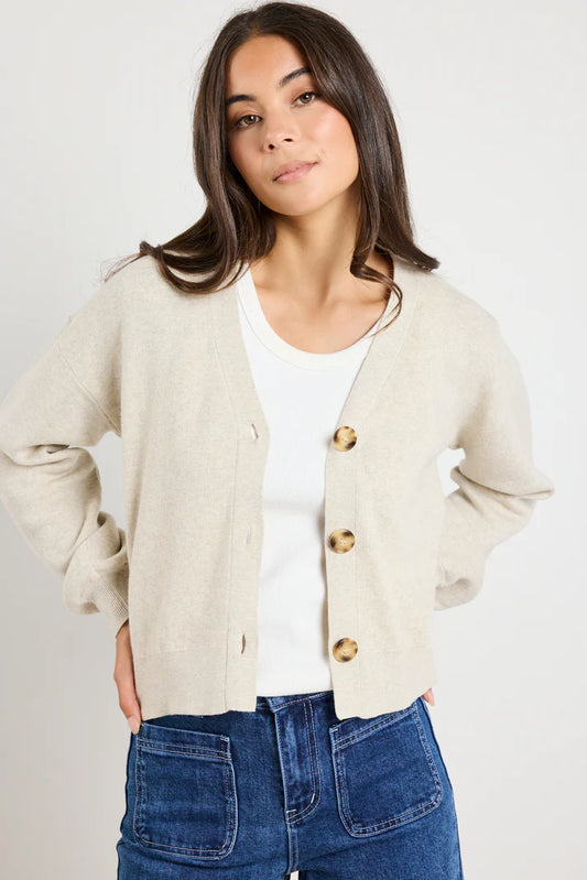 IVY + JACK AGATHA OAT FINE KNIT CARDIGAN - THE VOGUE STORE