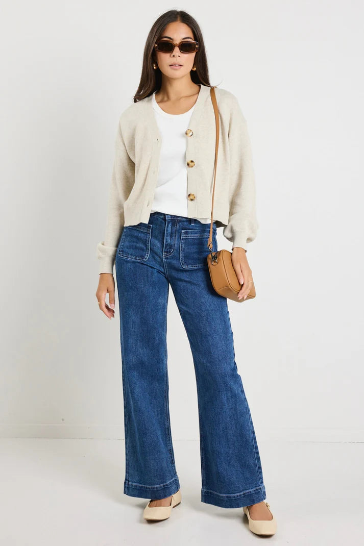 IVY + JACK AGATHA OAT FINE KNIT CARDIGAN - THE VOGUE STORE
