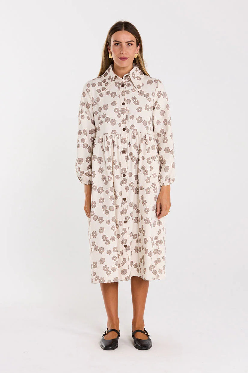 THING THING ALEAH DRESS - LATTE DAISY - THE VOGUE STORE