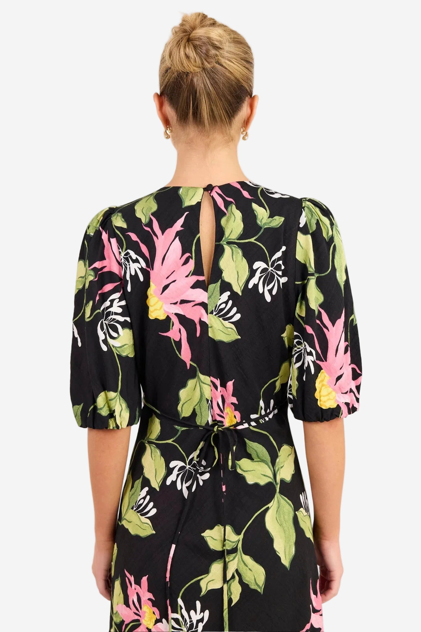 AMONG THE BRAVE AMORA BLACK BLUSH FLORAL BIAS MAXI DRESS - THE VOGUE STORE