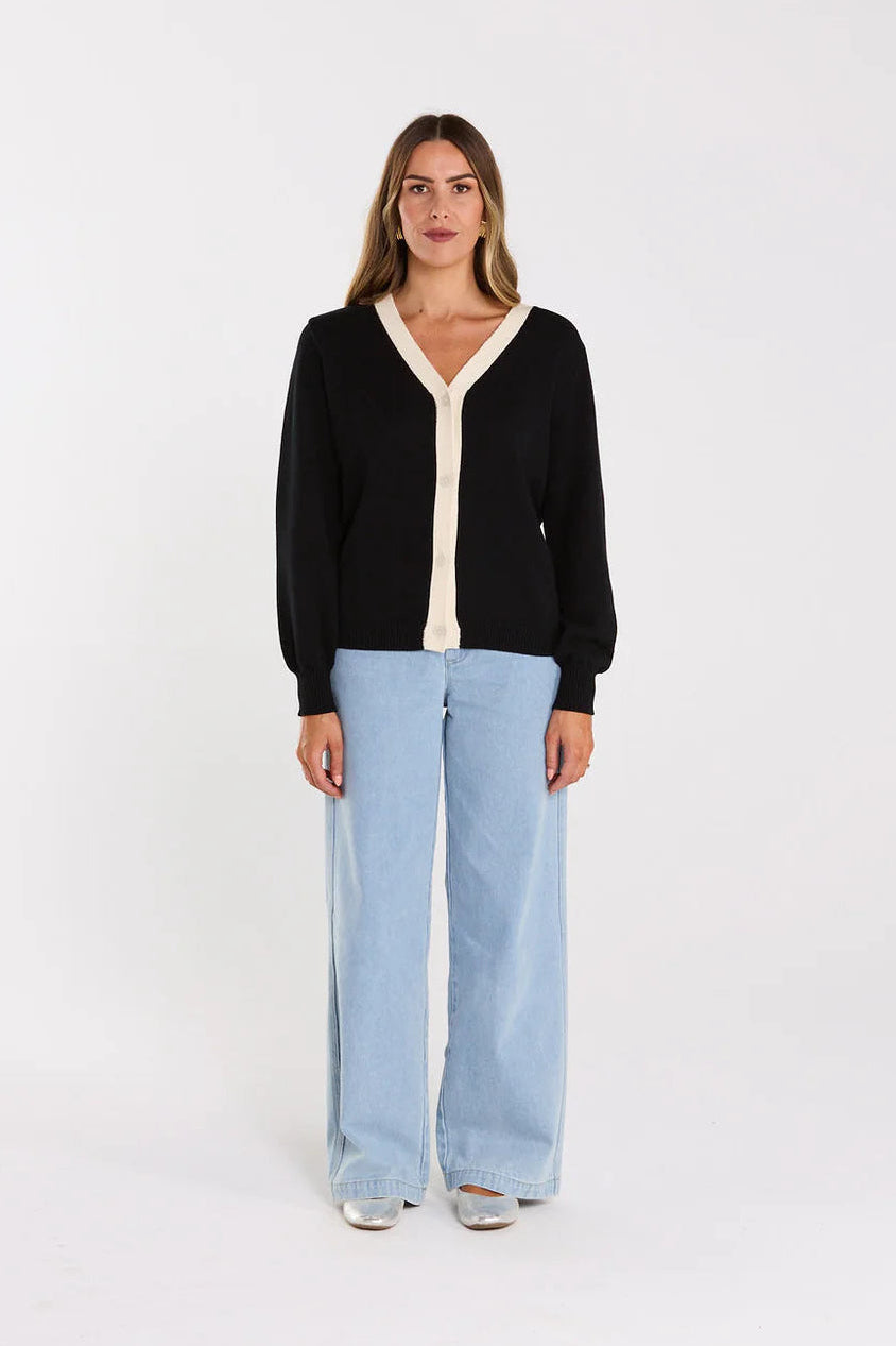 THING THING ARMOUR CARDIGAN - BLACK - THE VOGUE STORE