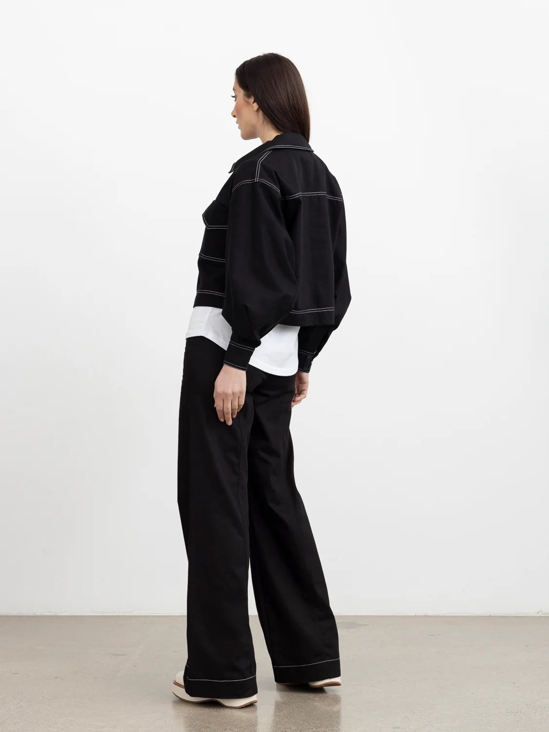 STYLE XLAB BRUSH STROKE JACKET - BLACK/WHITE - THE VOGUE STORE
