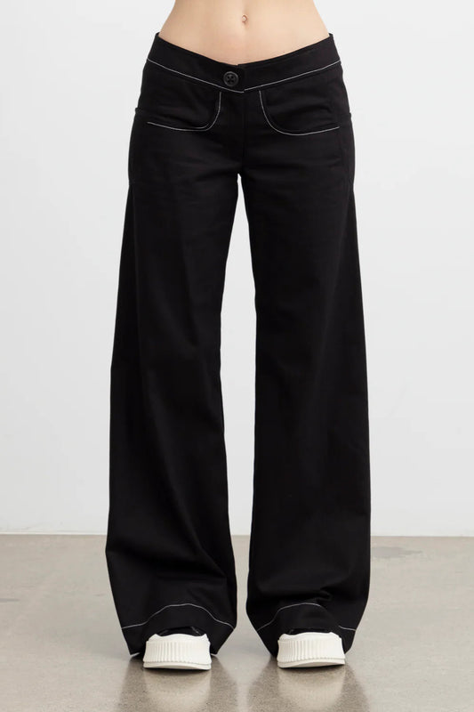 STYLE XLAB BRUSH STROKE JEAN - BLACK/WHITE - THE VOGUE STORE