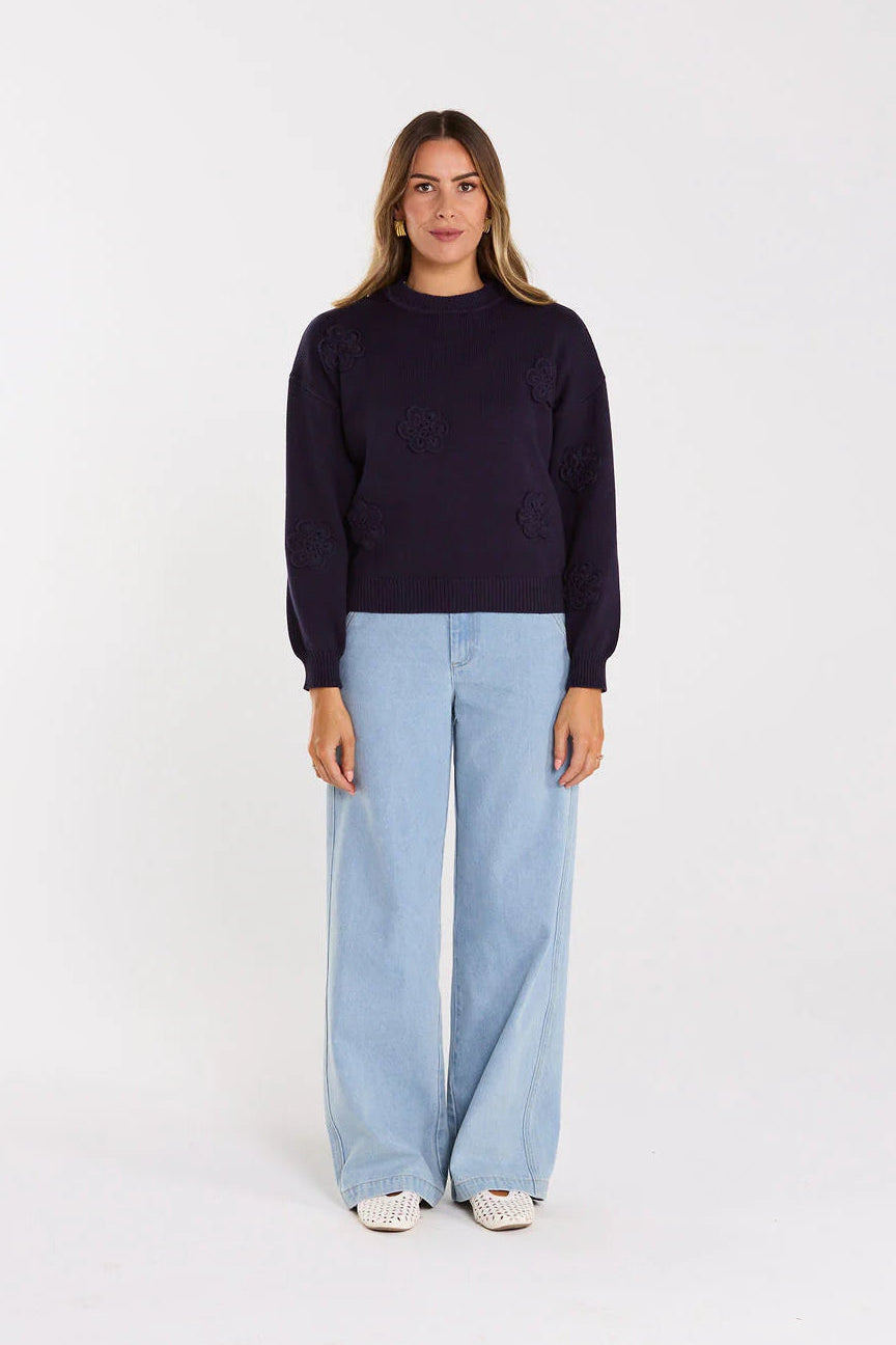 THING THING BUD JUMPER - NAVY - THE VOGUE STORE