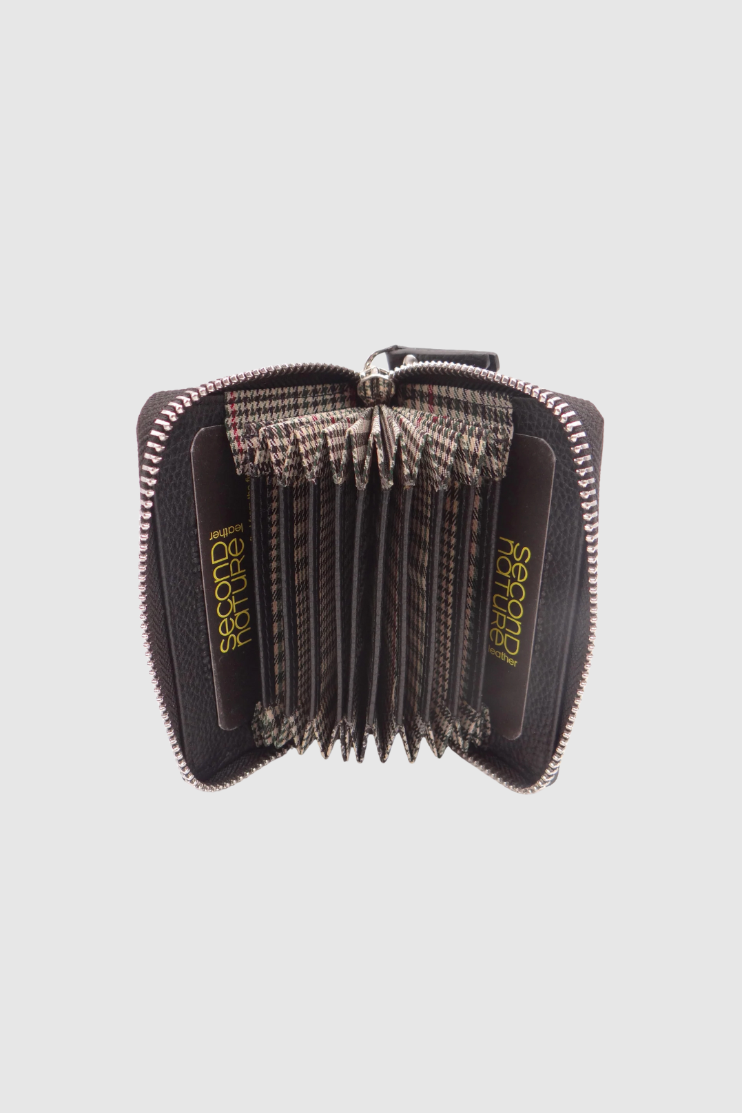 SECOND NATURE CARD WALLET - BLACK /SILVER - THE VOGUE STORE