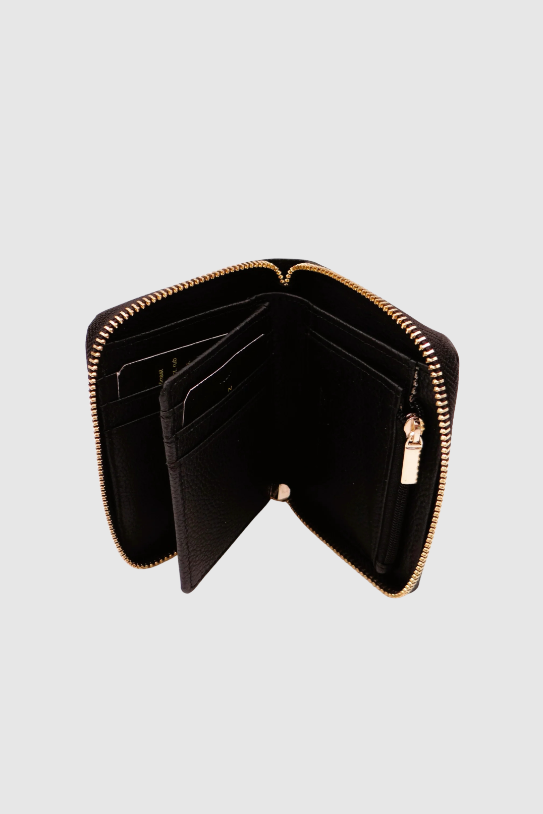 SECOND NATURE ZIP WALLET FOR COIN/CARD & NOTES - BLACK - THE VOGUE STORE