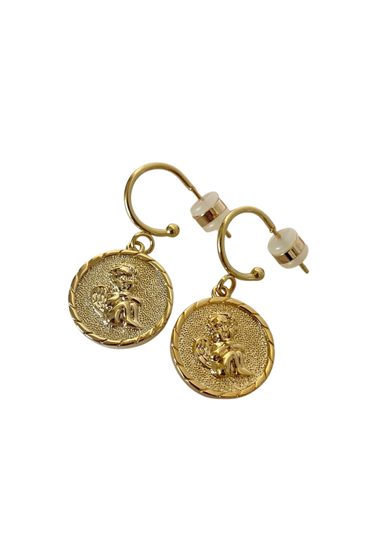 PENNY FOGGO CHERUB HALF HOOPS - THE VOGUE STORE