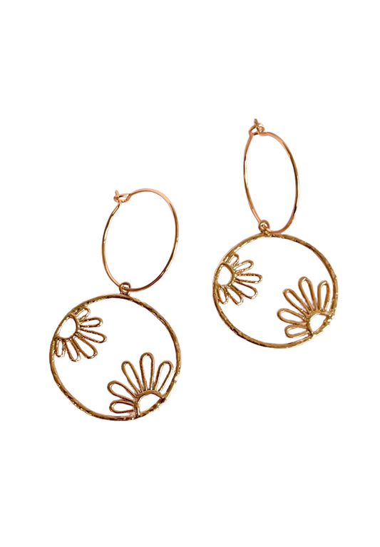 PENNY FOGGO CIRCLE OF FLOWER EARRINGS - THE VOGUE STORE