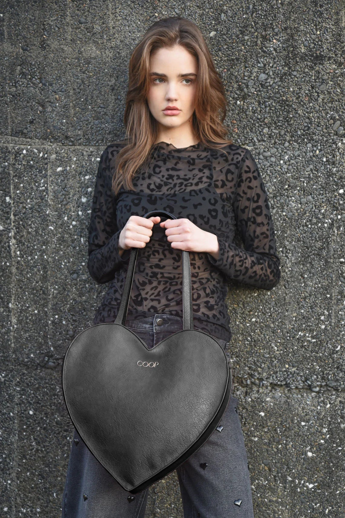 COOP TOTE-ALLY SMITTEN BAG - BLACK - THE VOGUE STORE