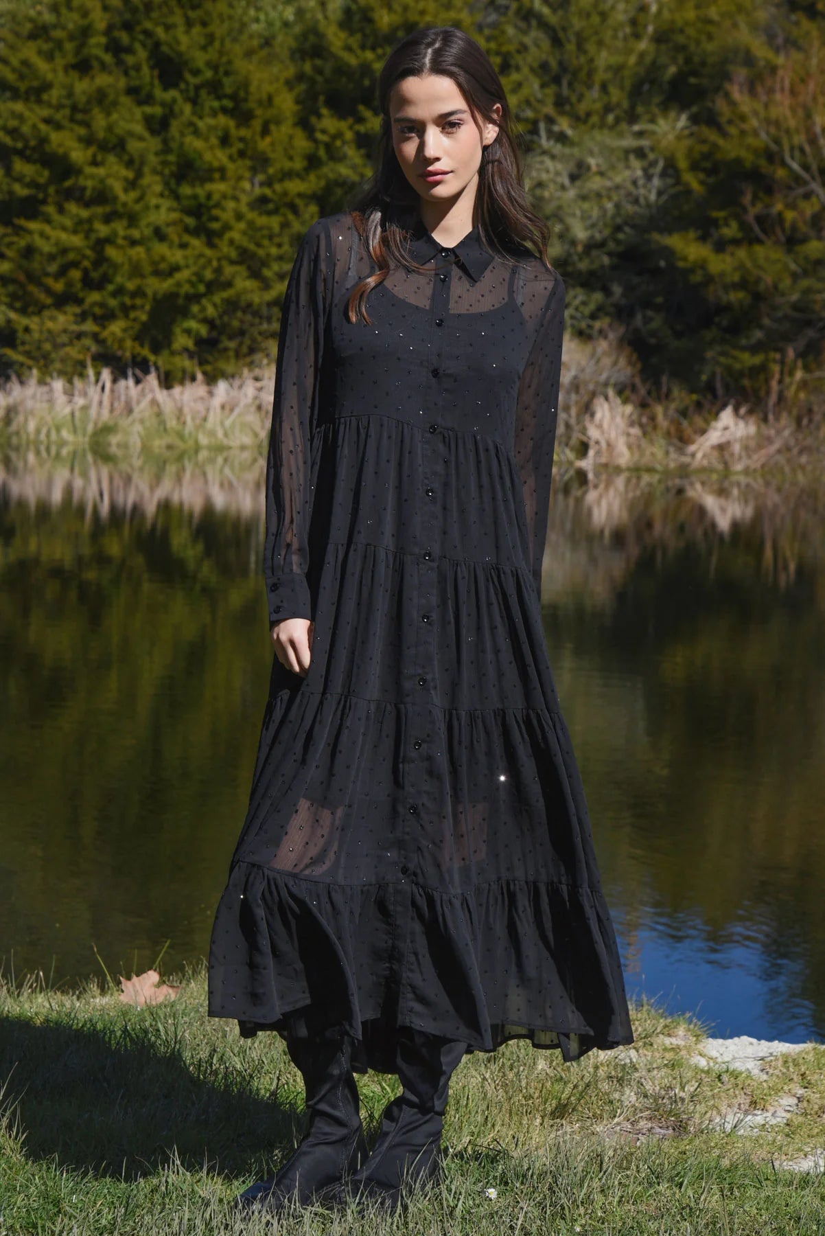 COOP SUN & THE SWOON DRESS - BLACK - THE VOGUE STORE