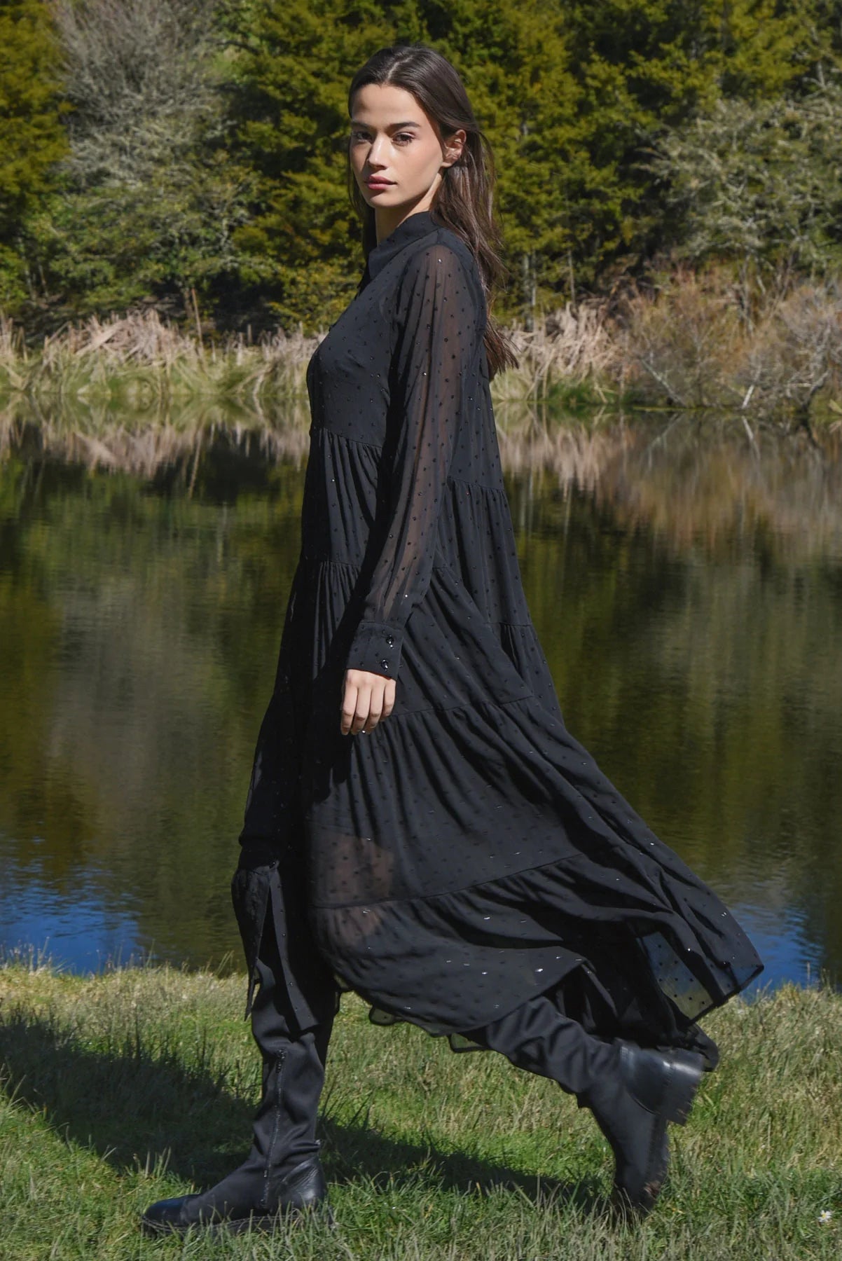 COOP SUN & THE SWOON DRESS - BLACK - THE VOGUE STORE