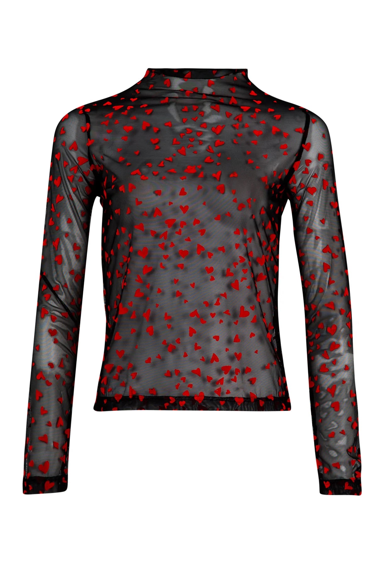 COOP HEART TO HEART TOP - BLACK & RED - THE VOGUE STORE