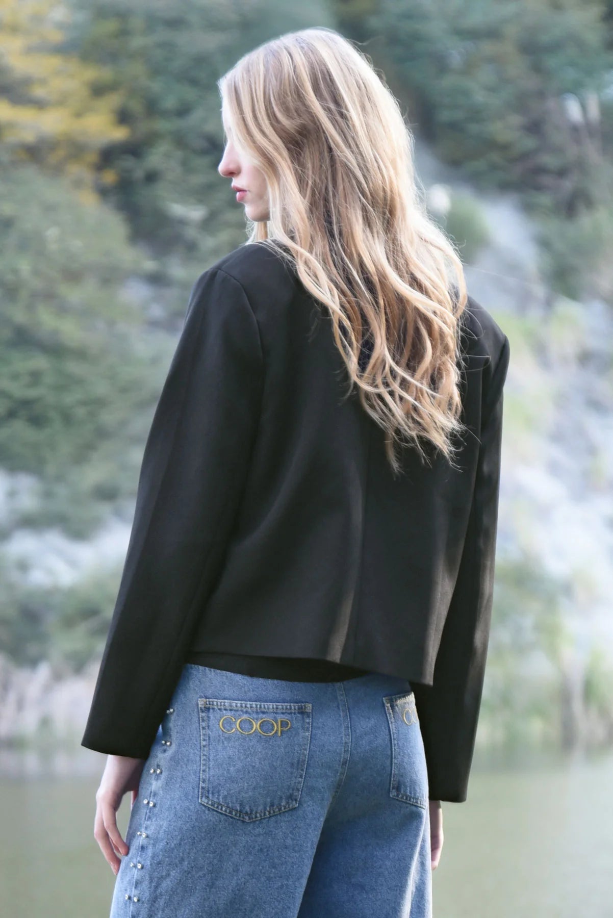 COOP DENIM NOIR JACKET - BLUE & BLACK - THE VOGUE STOER