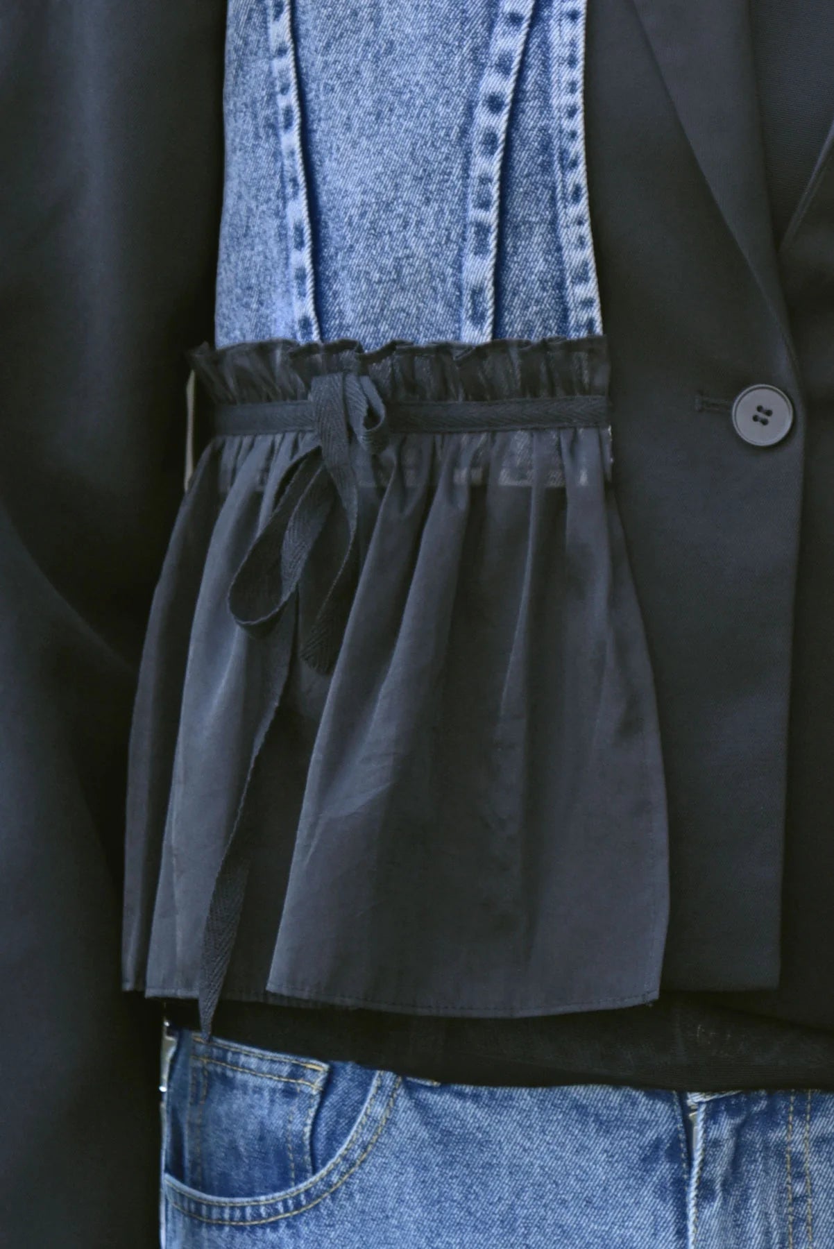 COOP DENIM NOIR JACKET - BLUE & BLACK - THE VOGUE STOER