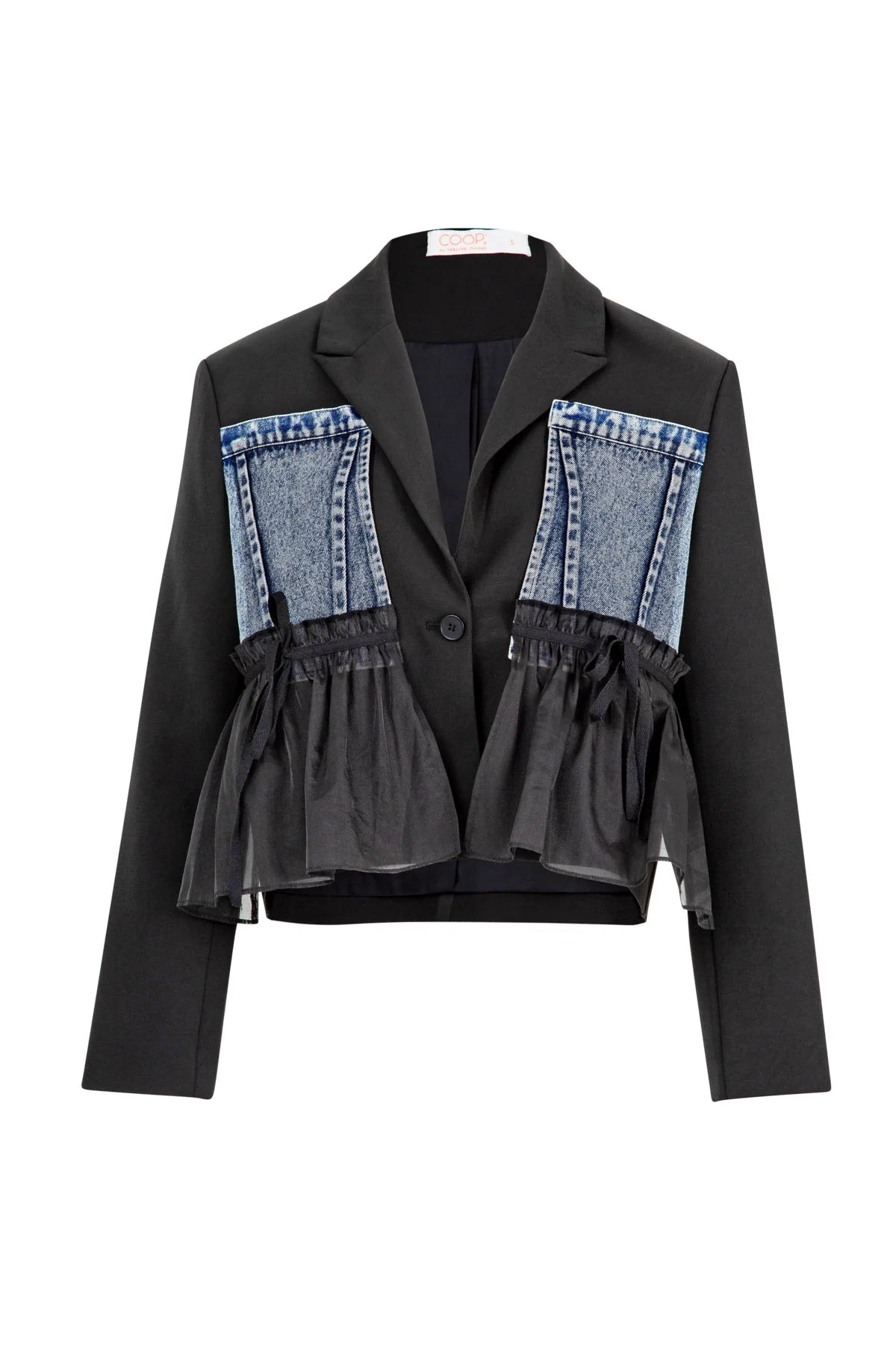 COOP DENIM NOIR JACKET - BLUE & BLACK - THE VOGUE STOER