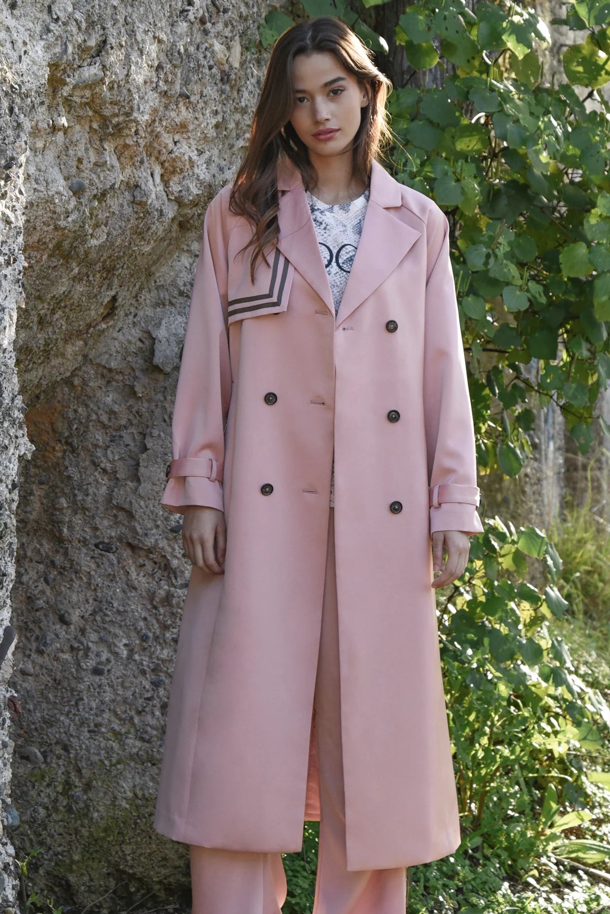COOP TRENCH CONNECTION COAT - PINK - THE VOGUE STORE