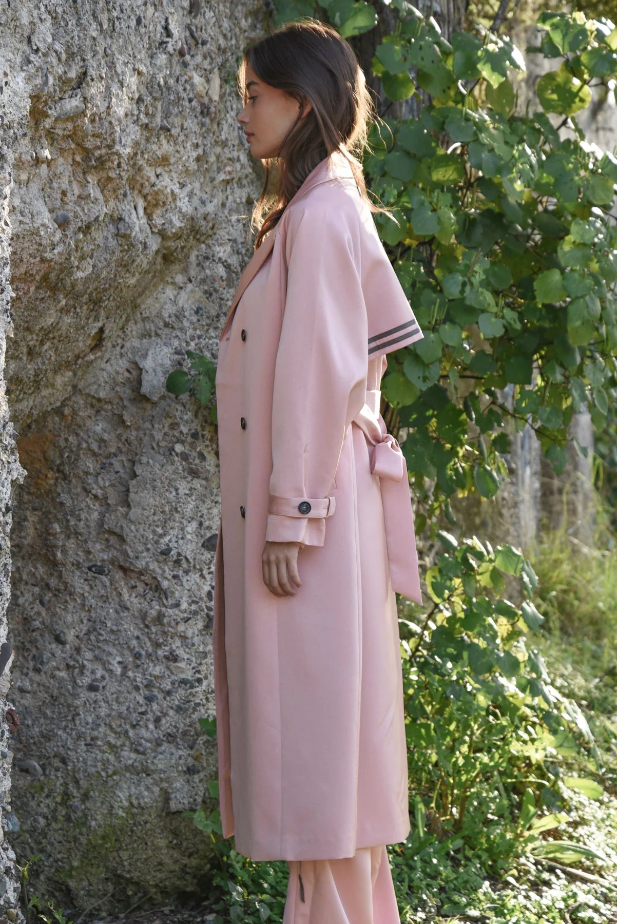 COOP TRENCH CONNECTION COAT - PINK - THE VOGUE STORE