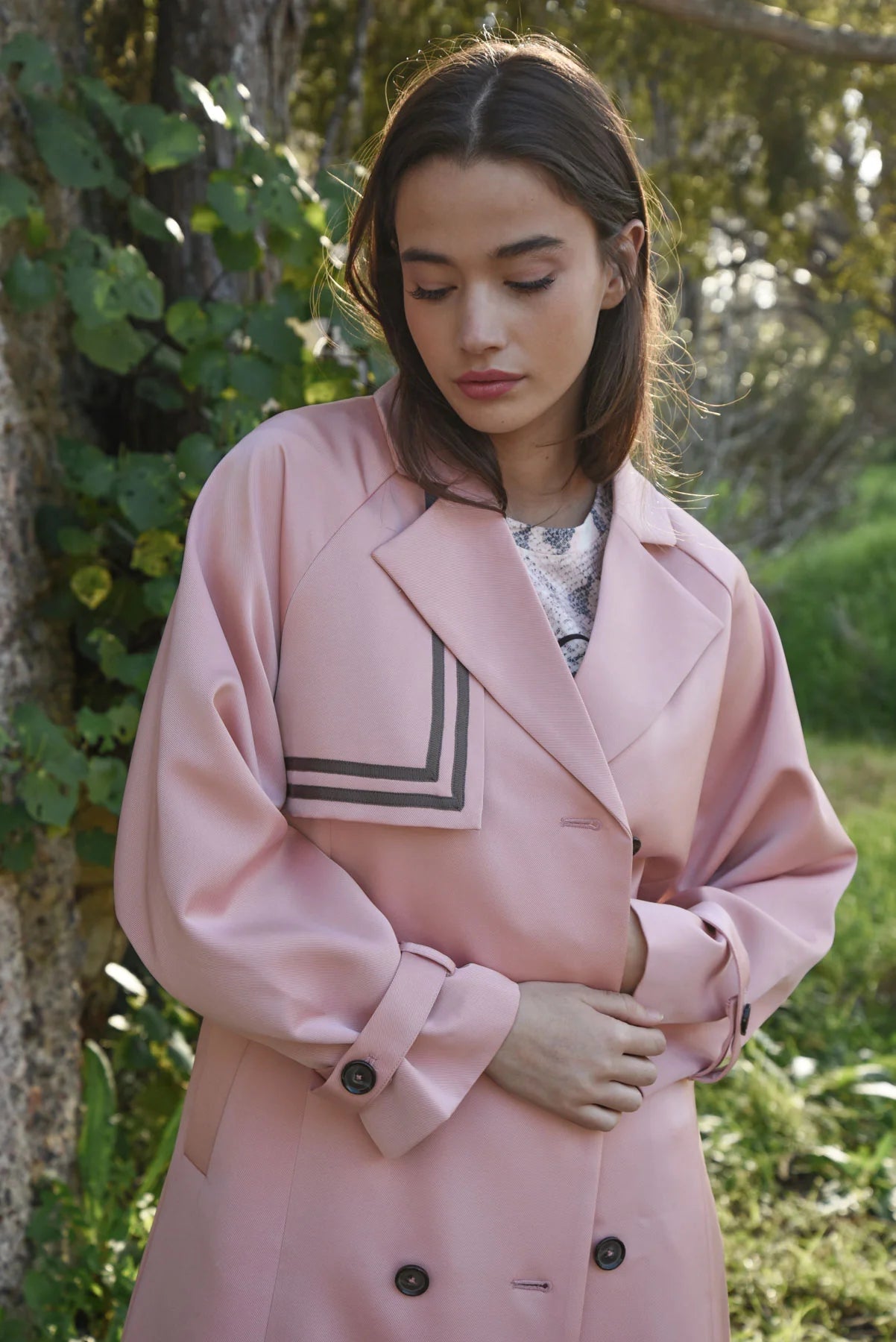 COOP TRENCH CONNECTION COAT - PINK - THE VOGUE STORE