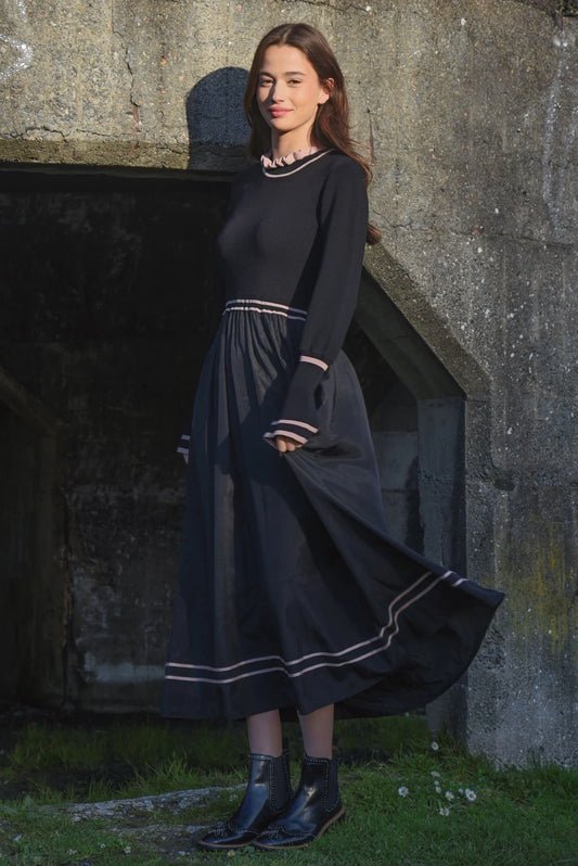 COOP HIGH EXPECTATIONS DRESS - BLACK & PINK - THE VOGUE STORE