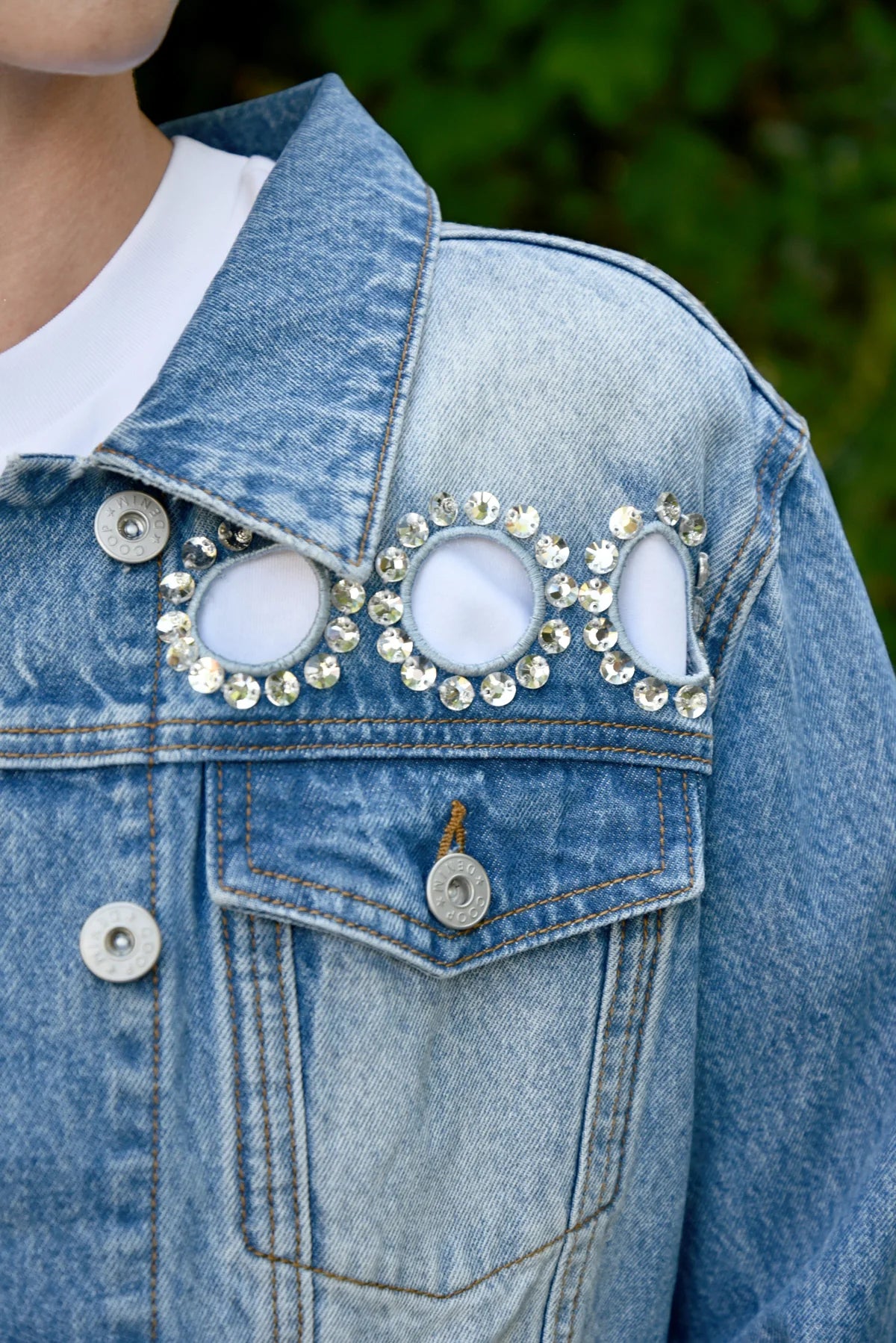 COOP DIAMOND LIFE JACKET - BLUE DENIM - THE VOGUE STORE