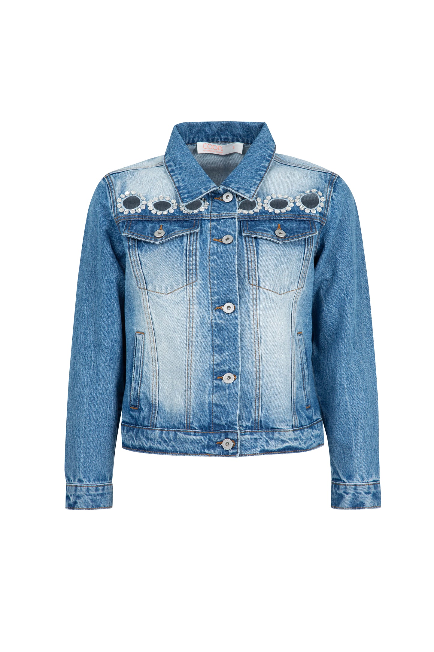 COOP DIAMOND LIFE JACKET - BLUE DENIM - THE VOGUE STORE