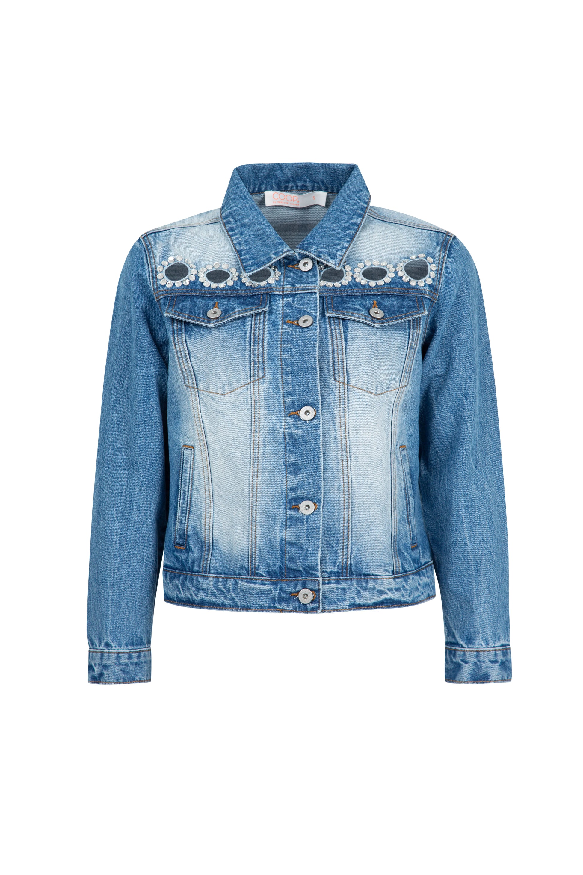 COOP DIAMOND LIFE JACKET - BLUE DENIM - THE VOGUE STORE