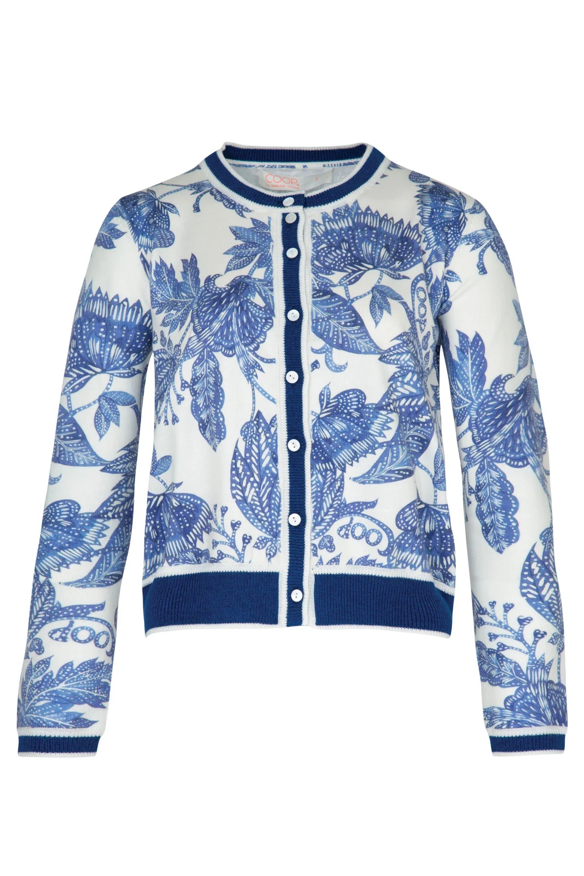 COOP FEELING BLUE-TIFUL CARDIGAN - BLUE & WHITE - THE VOGUE STORE