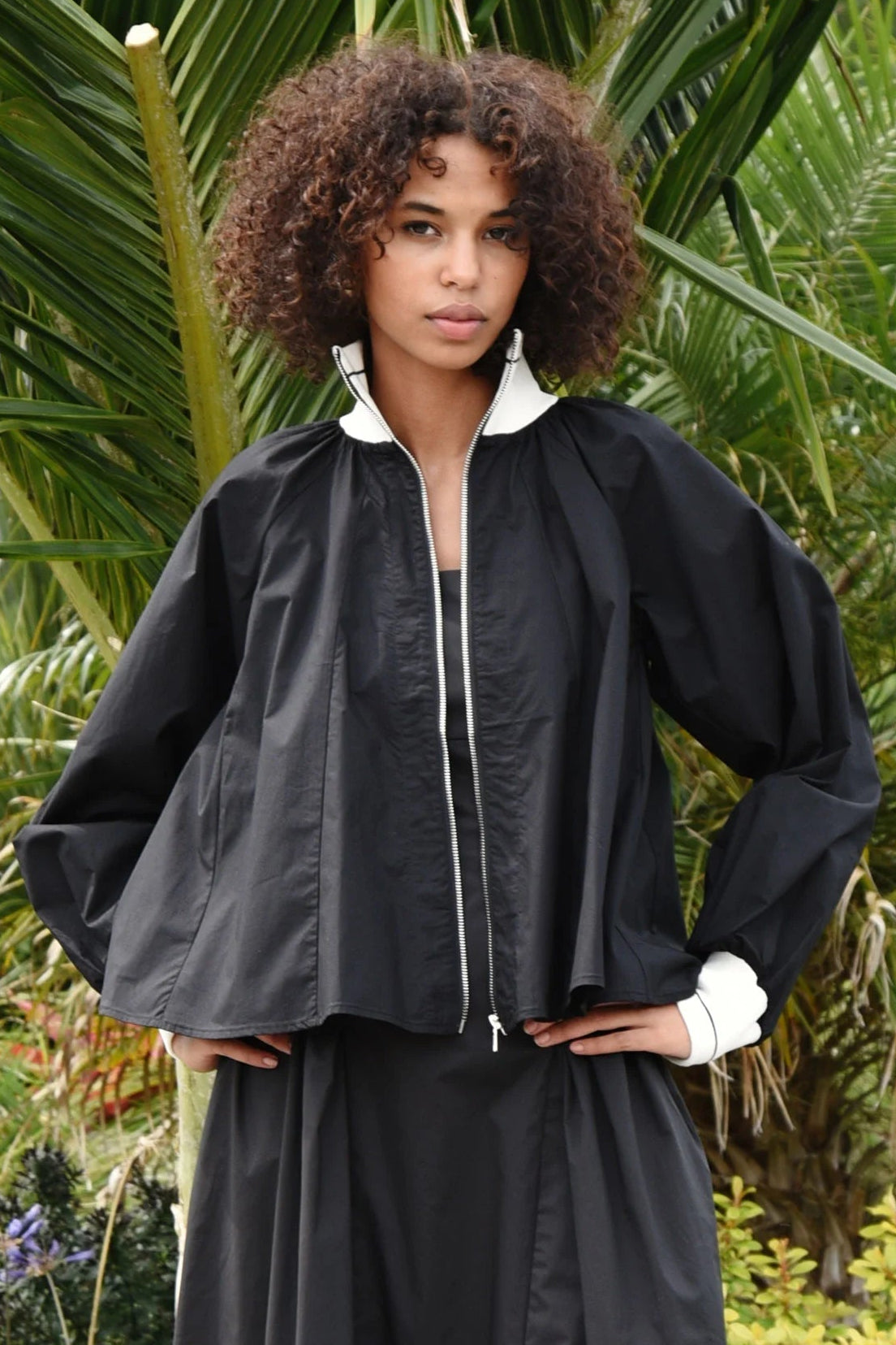 COOP ZIP-LINER JACKET - BLACK - THE VOGUE STORE