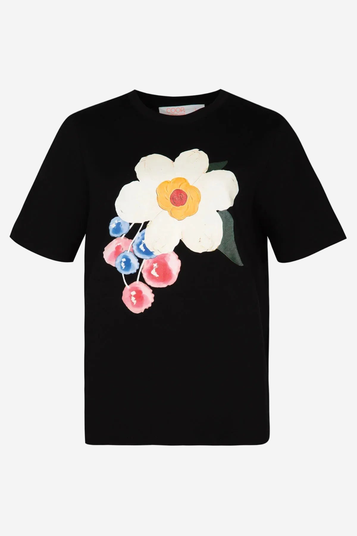 COOP BLOOMING MARVELLOUS T-SHIRT - BLACK - THE VOGUE STORE