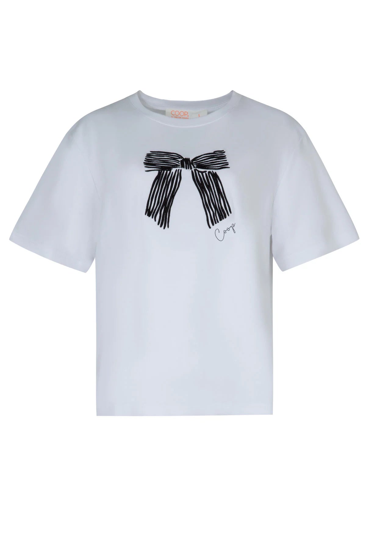COOP GOTTA BOW T-SHIRT - WHITE & BLACK - THE VOGUE STORE