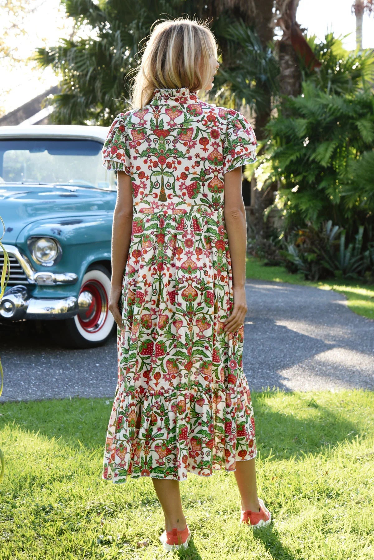 COOP A LITTLE FLAIR DRESS - BERRY PRINT - THE VOGUE STORE