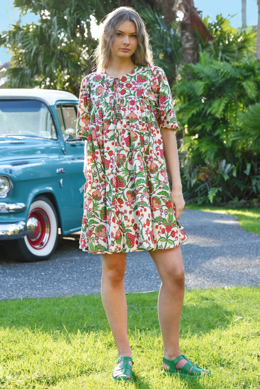 COOP SHORT AND SWEET DRESS - BERRY PRINT - THE VOGUE STORE