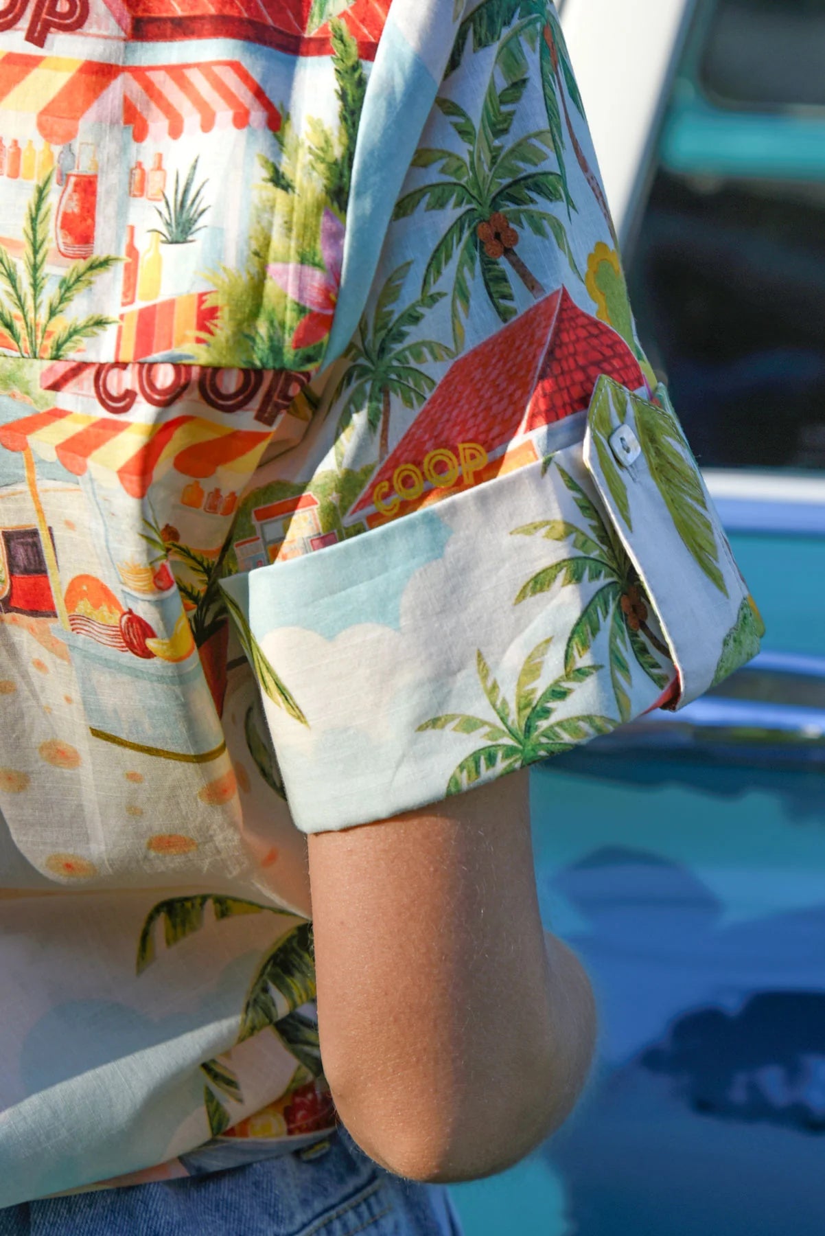 COOP CUFF AND READY SHIRT - PALM BEACH - THE VOGUE STORE