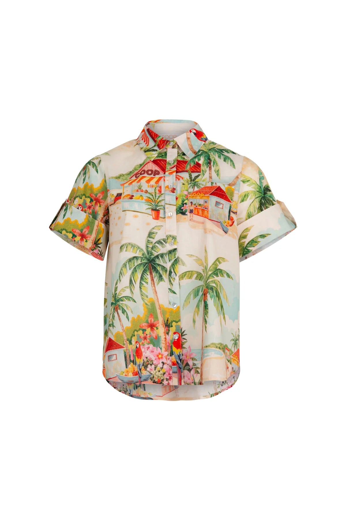 COOP CUFF AND READY SHIRT - PALM BEACH - THE VOGUE STORE