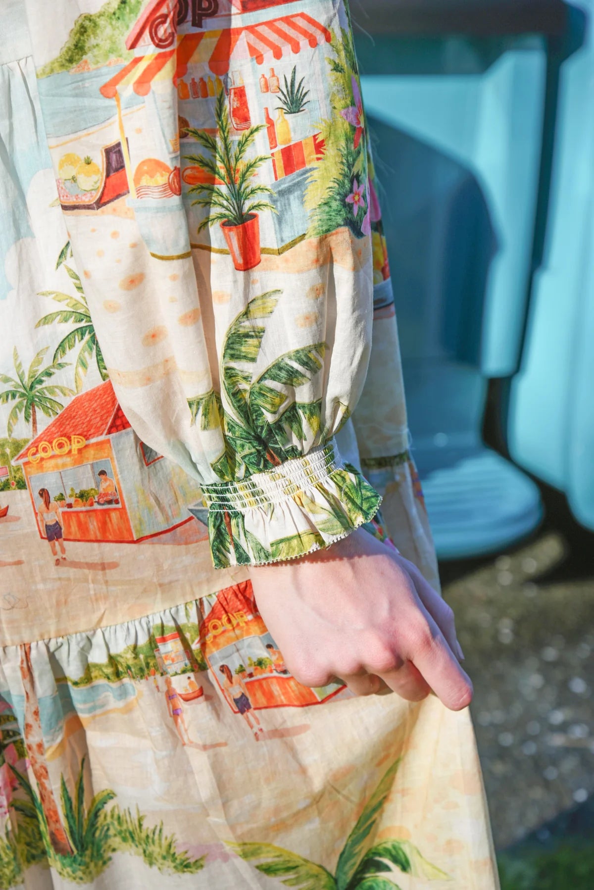 COOP PICOT-A-BOO DRESS - PALM BEACH - THE VOGUE STORE