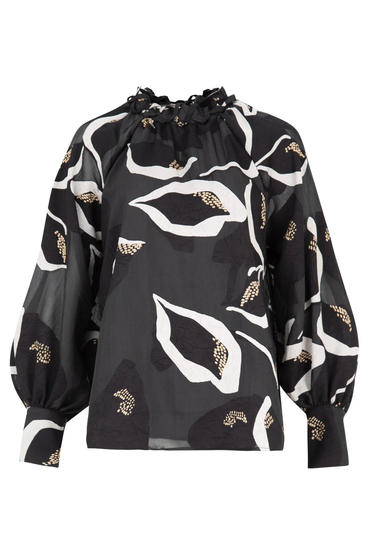 COOP HIGH DRAMA BLOUSE - BLACK - THE VOGUE STORE